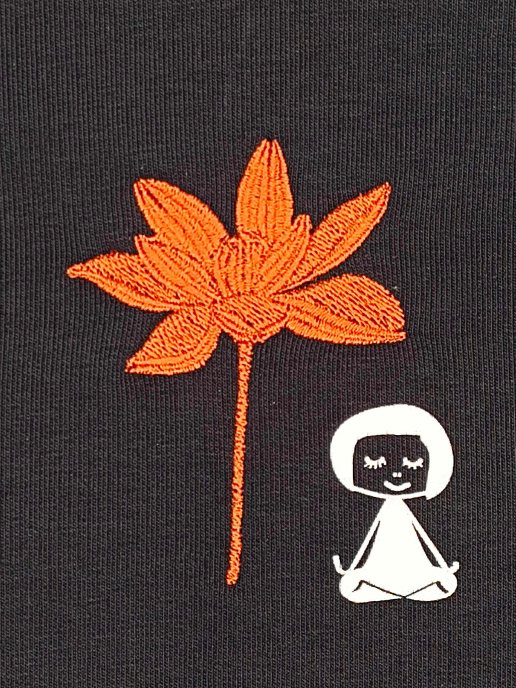 Lotusmädchen Stick Hoodie black