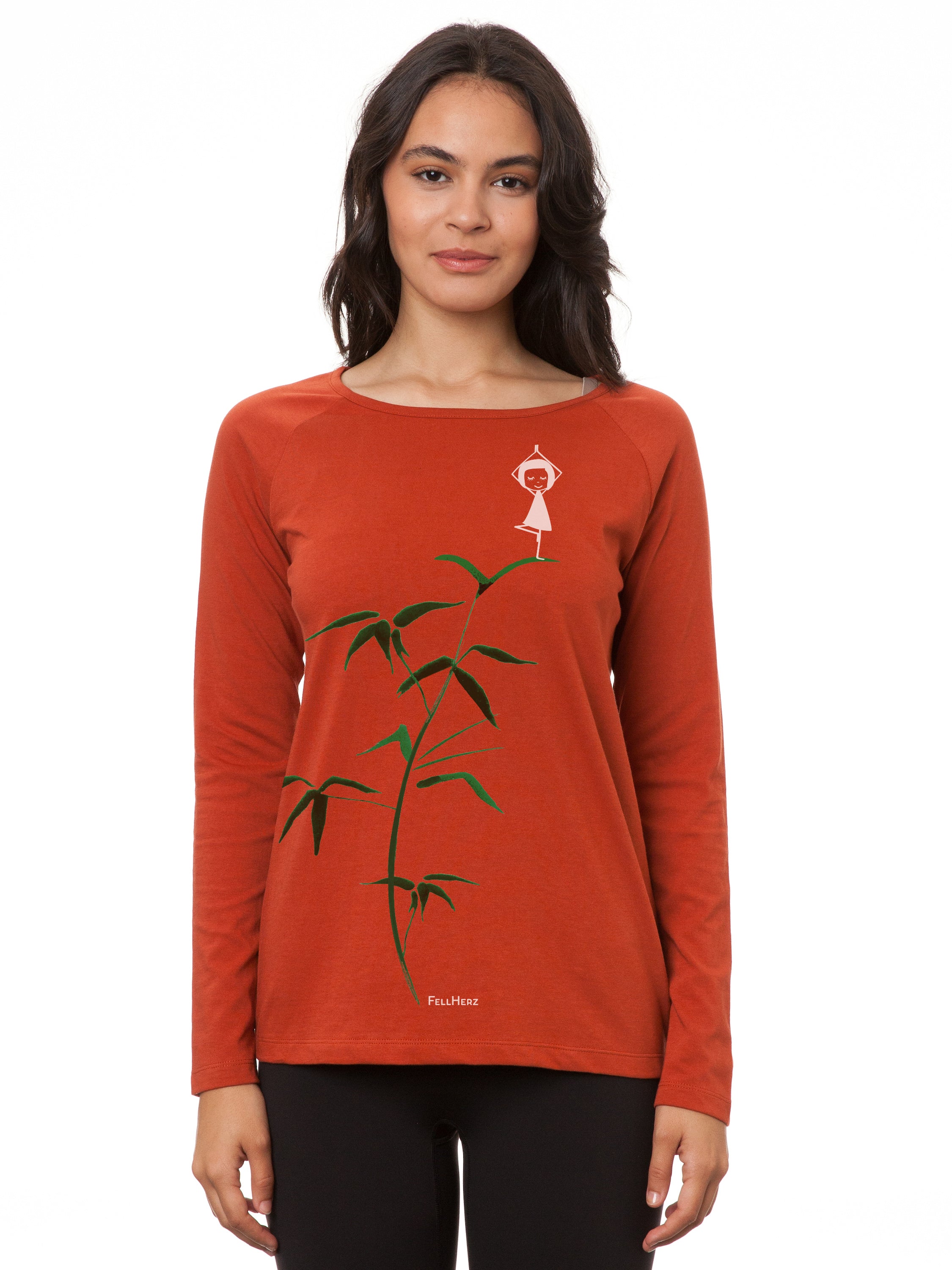 Raglan Longsleeve Yogamädchen picante