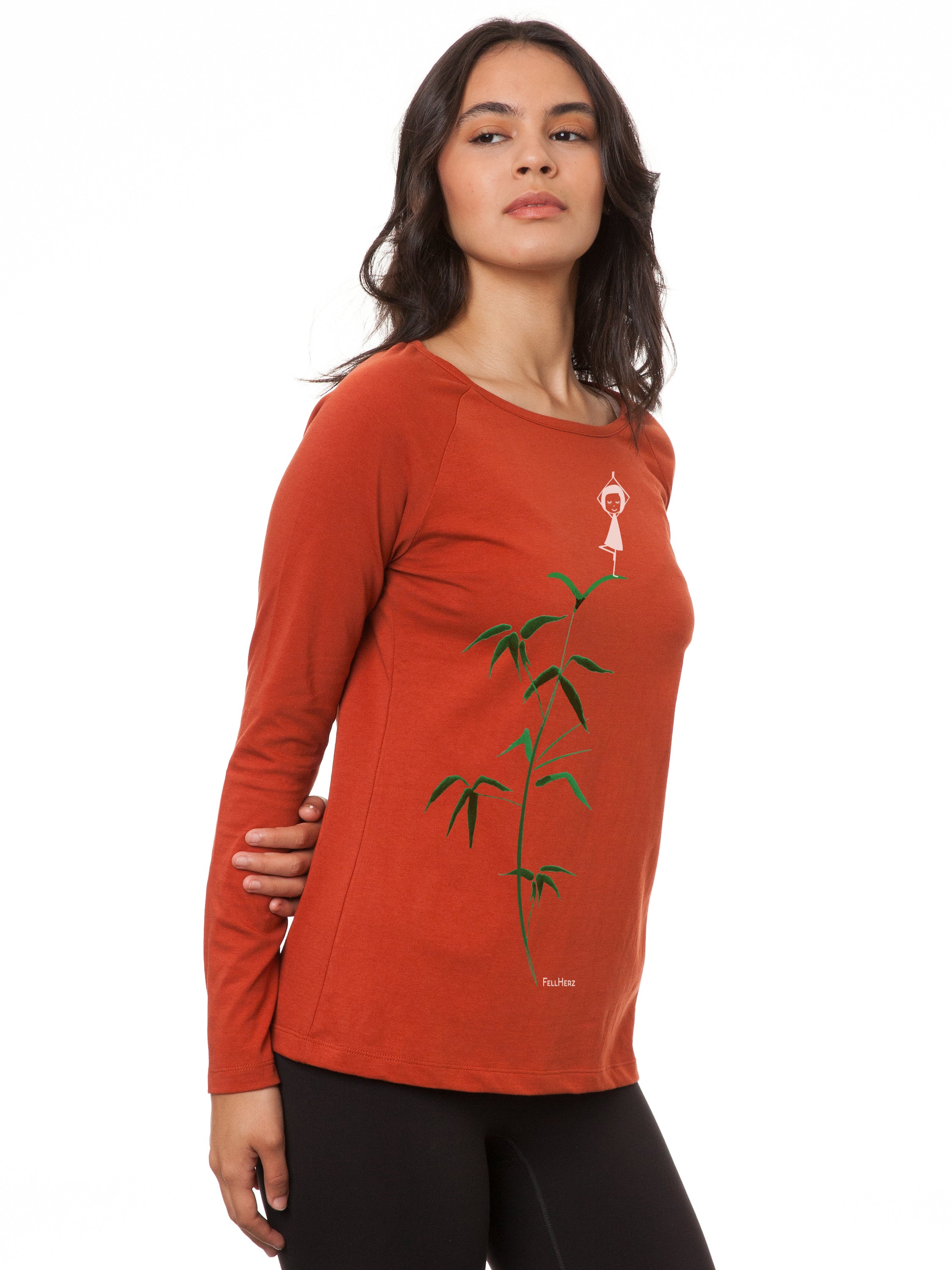 Raglan Longsleeve Yogamädchen picante