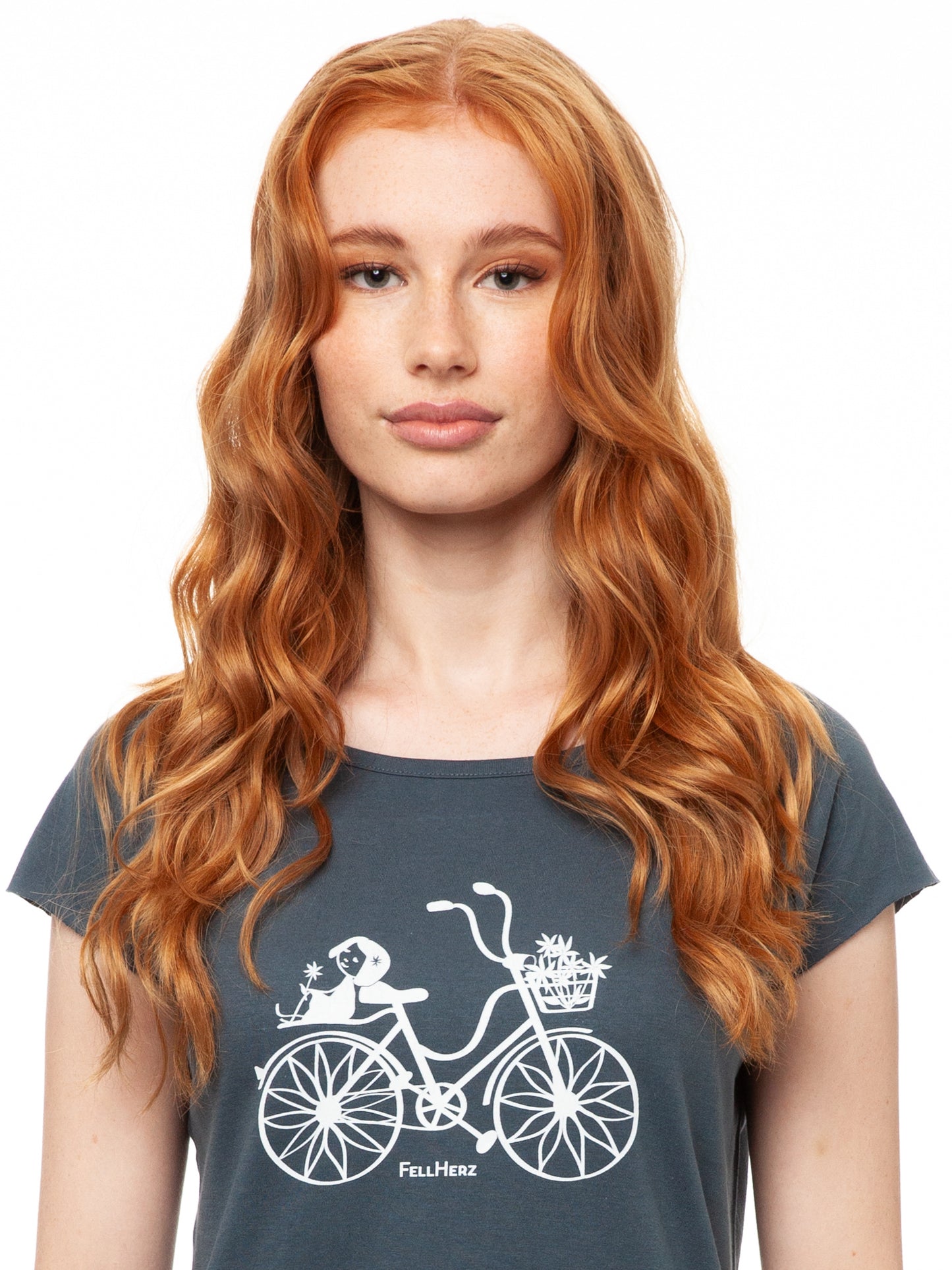 Fahrrad-Mädchen Cap Sleeve thundercloud