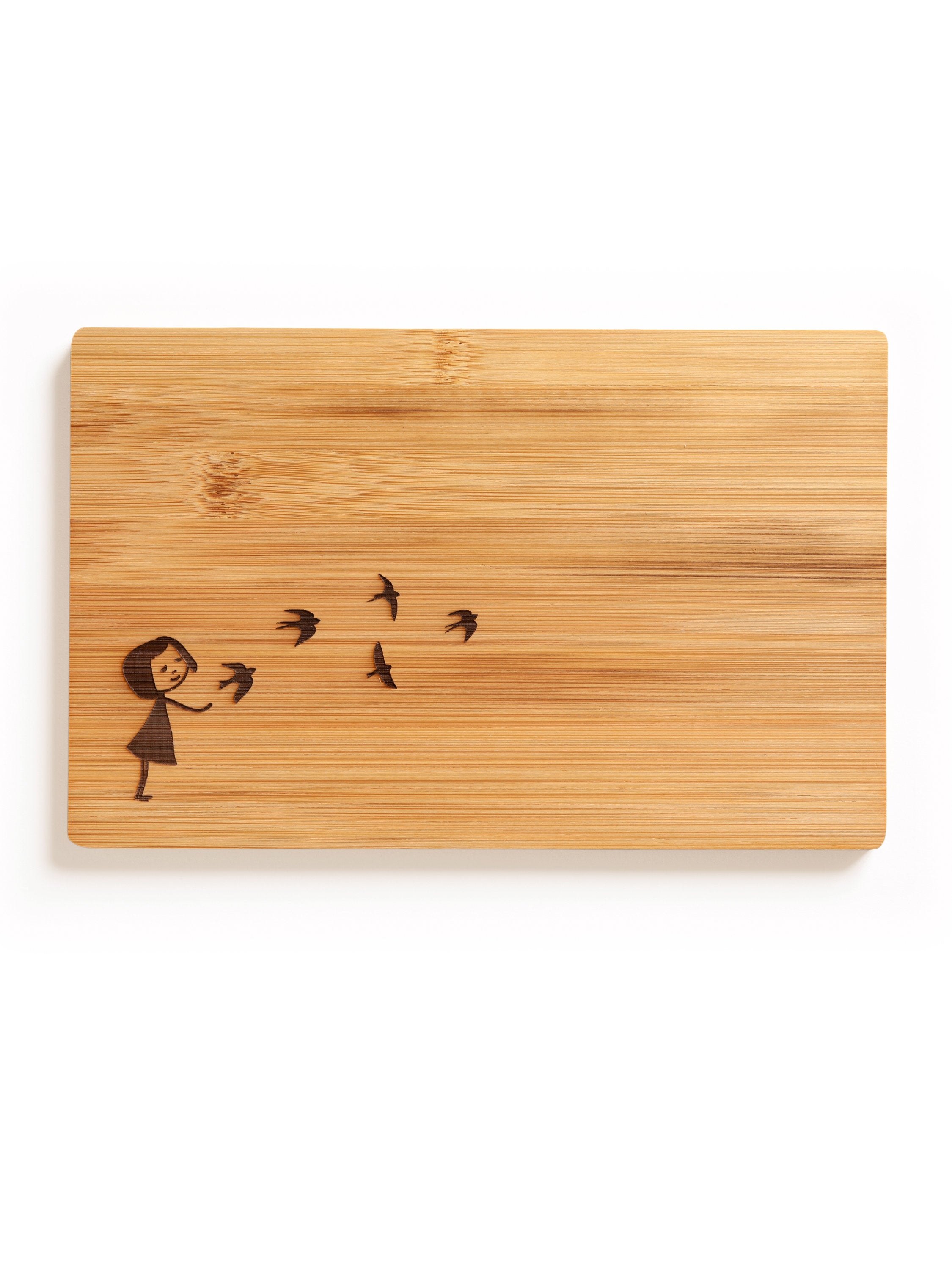 Breakfast Board Swallow Train Bamboo