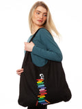 Books Girl Hobo Bag black