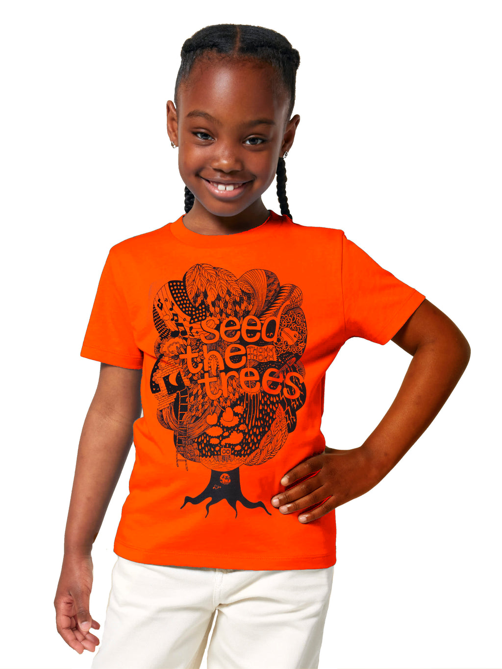Kinder T-Shirt Tree Seed the Trees in Orange aus Bio-Baumwolle, fair und vegan produziert