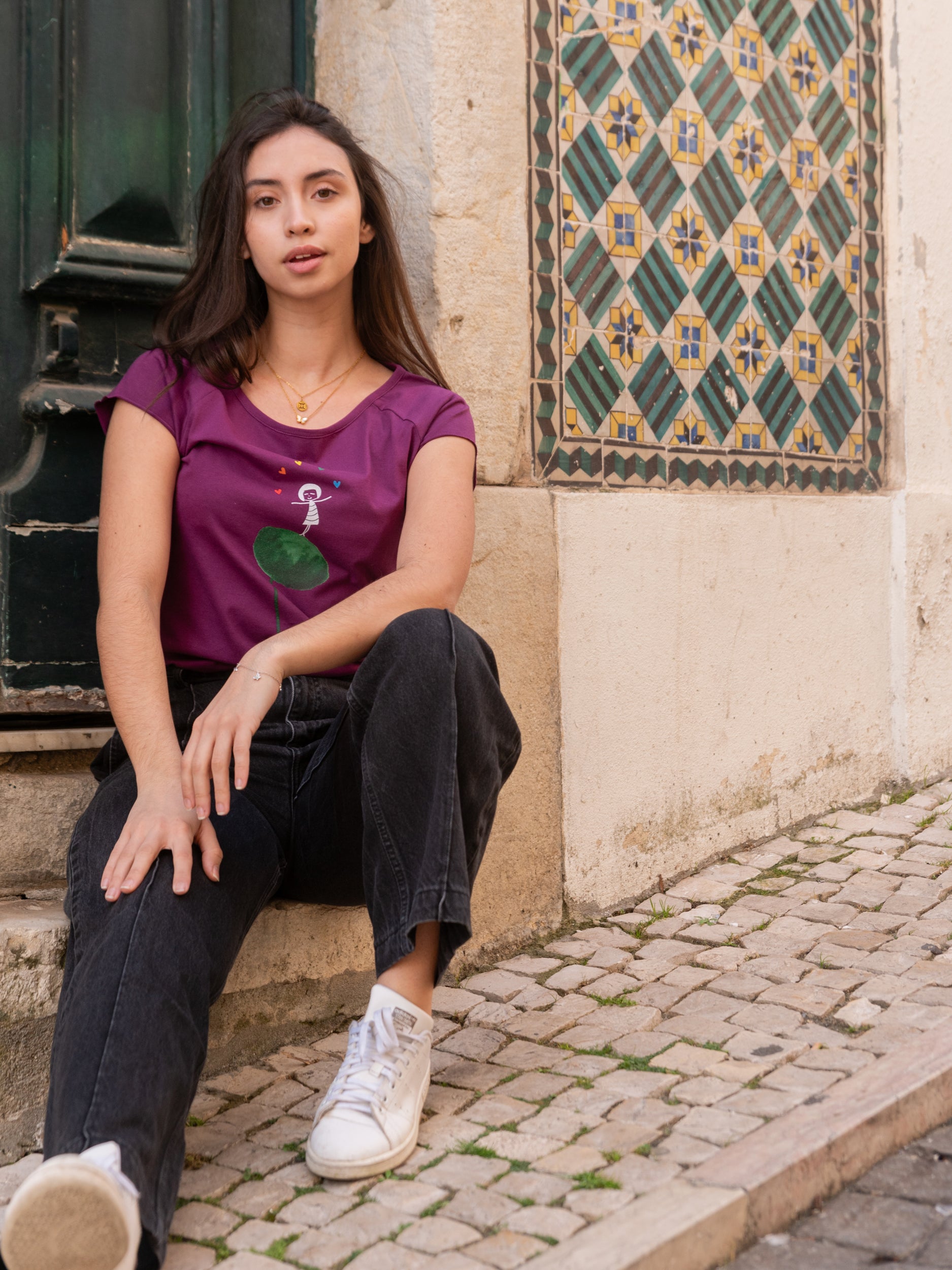 Rainbow Juggleuse Cap Sleeve berry 