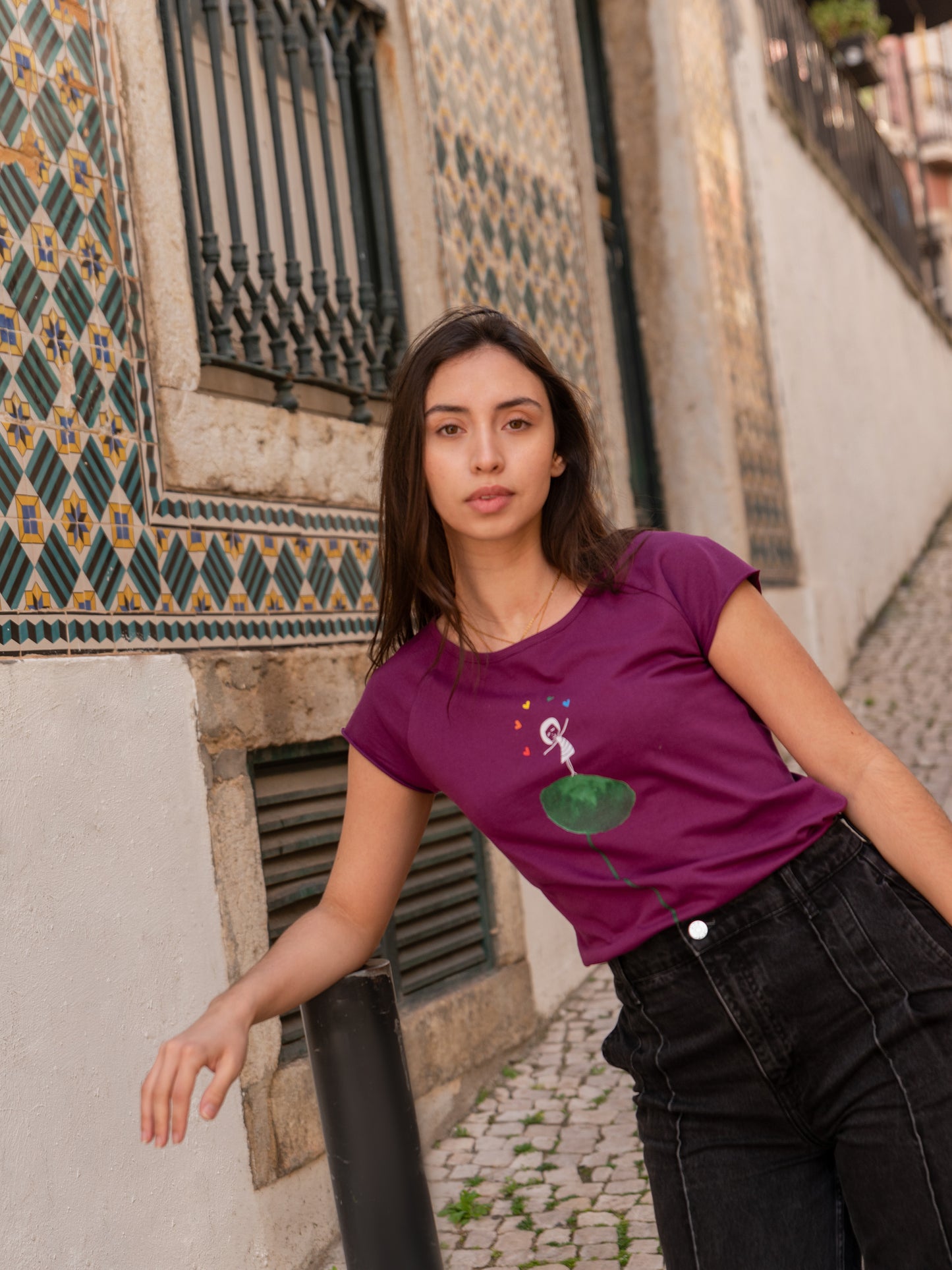 FellHerz Rainbow Jongleuse Damen T-Shirt