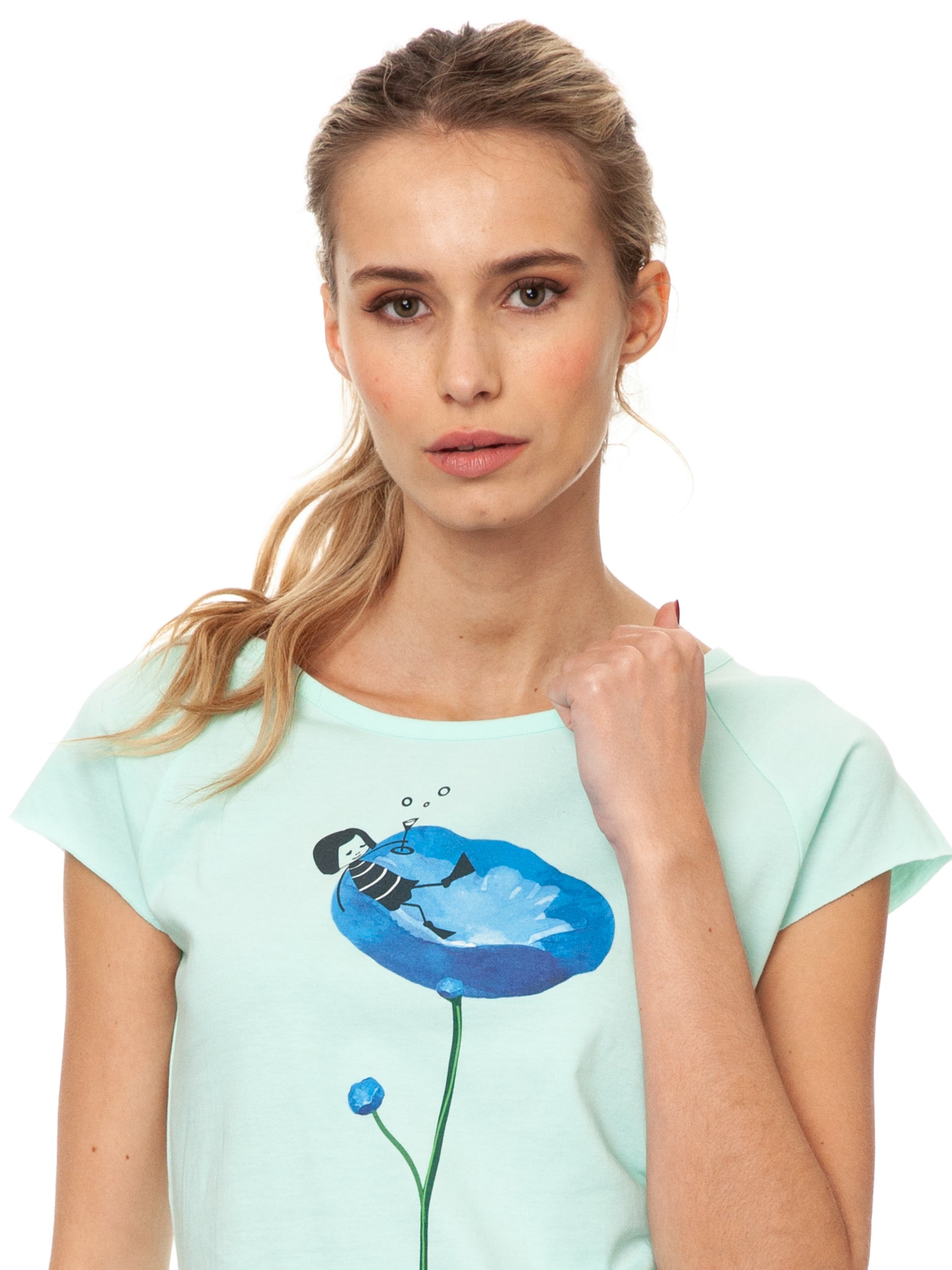 Swimming Pool Cap Sleeve moonlight jade 