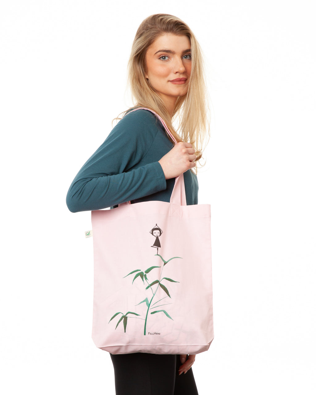 Yogamädchen Tote Bag light pink