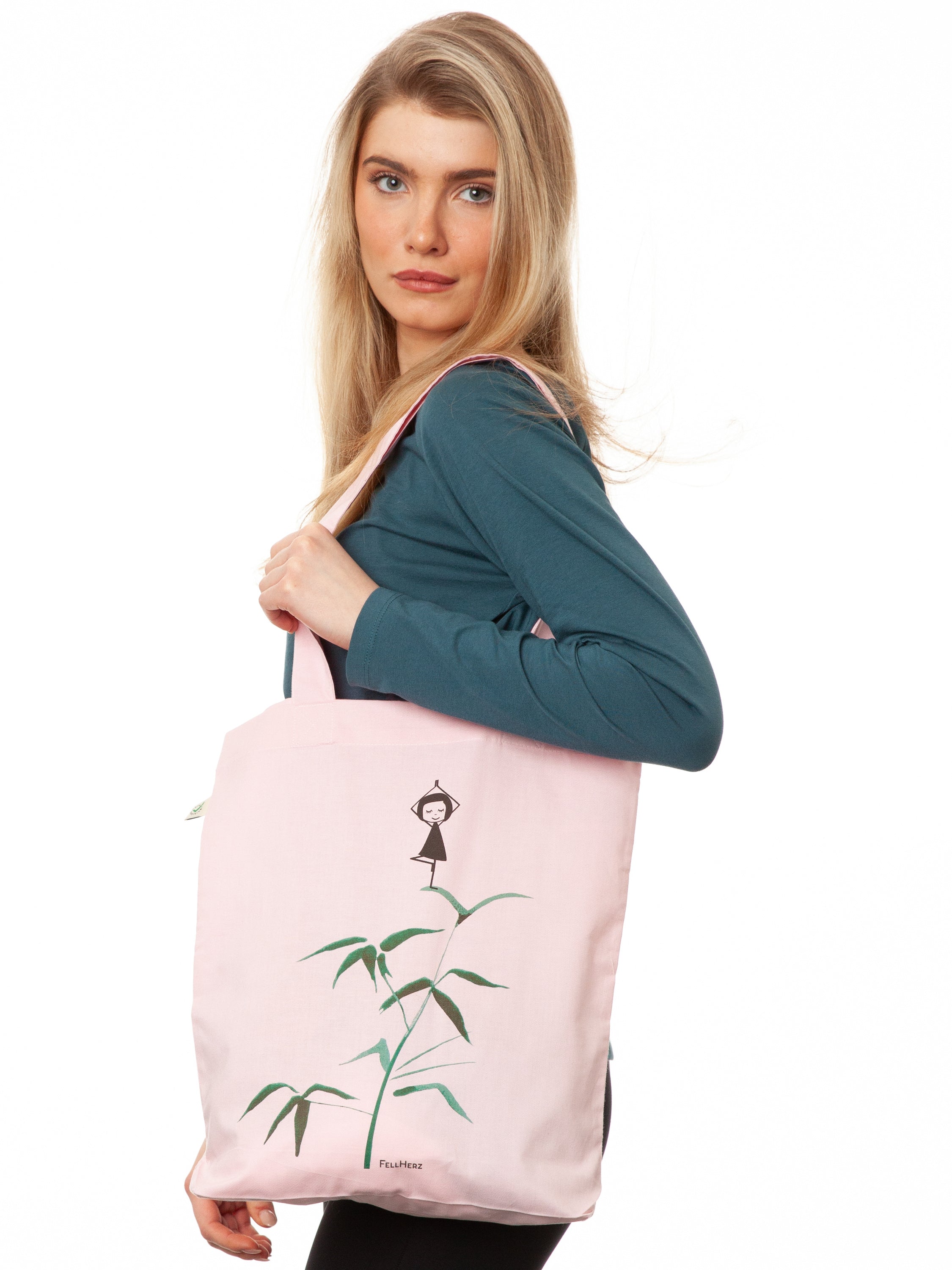 Yogamädchen Tote Bag light pink