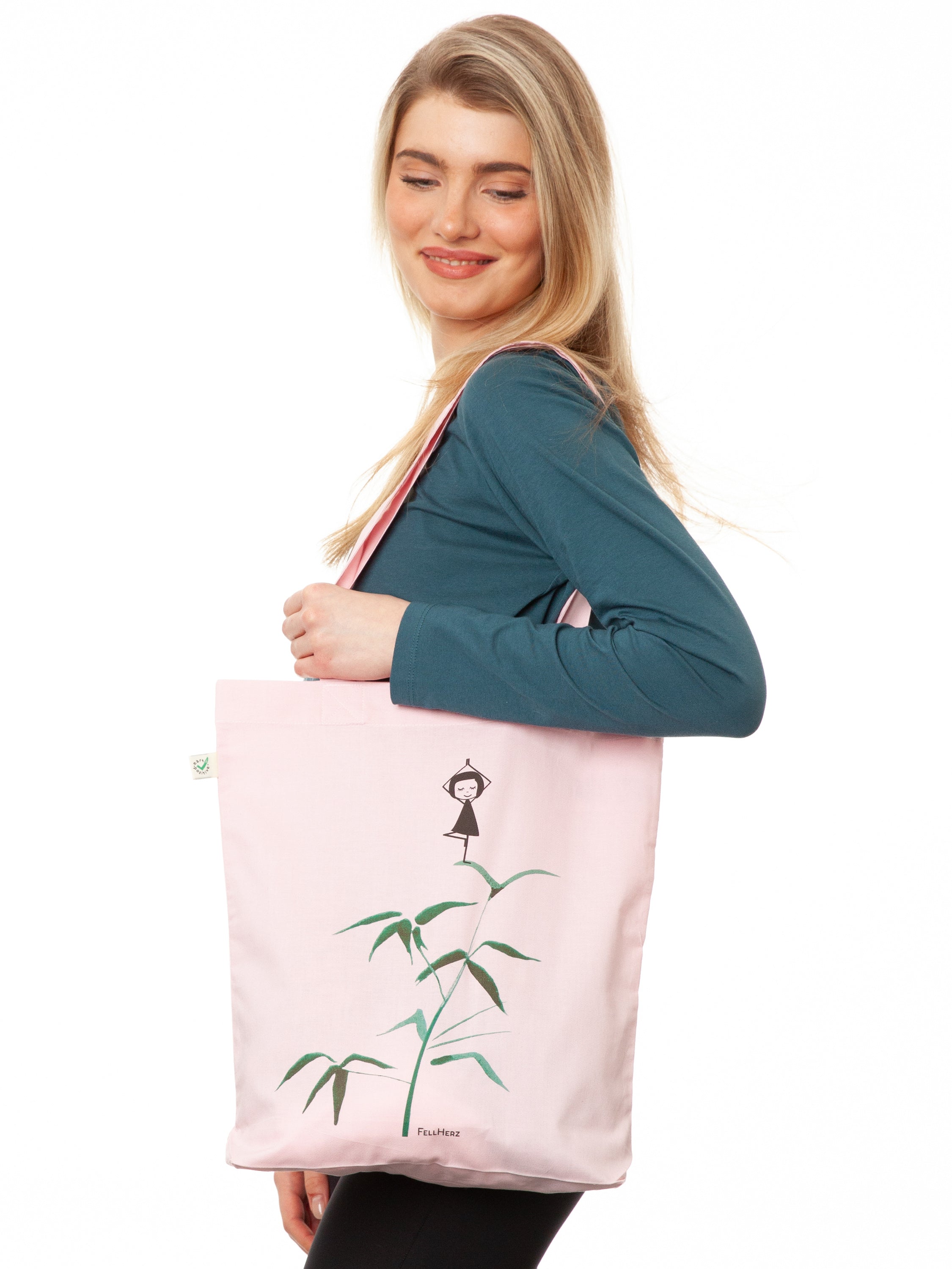 Yogamädchen Tote Bag light pink