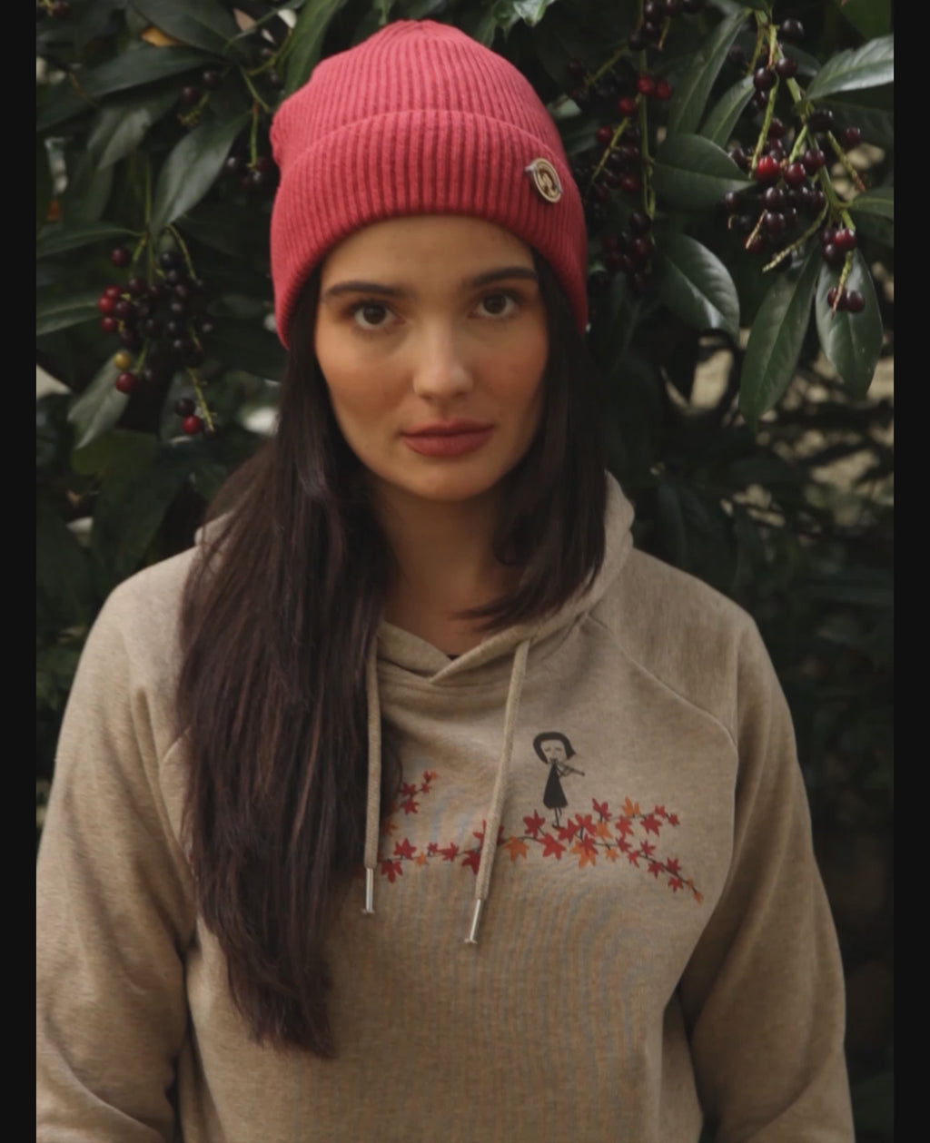 Ahorn-Mädchen Hoodie heather sand