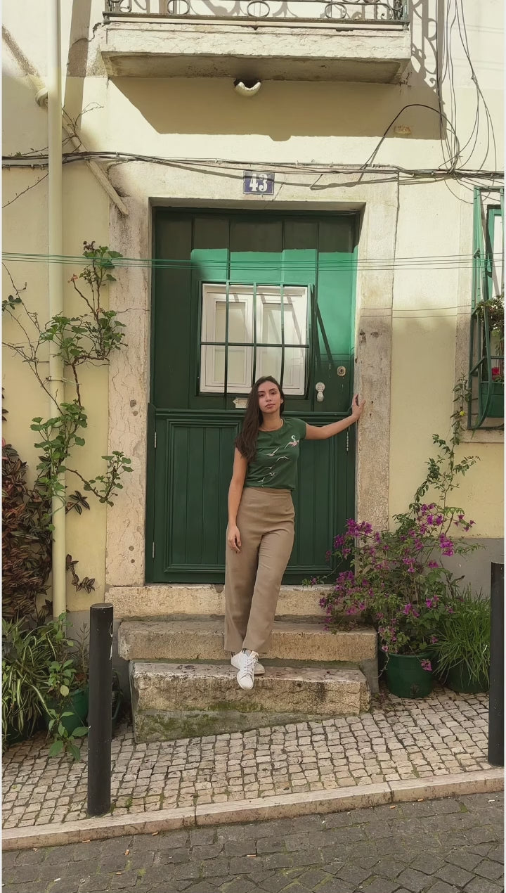 Möwenflug Cap Sleeve scarab green