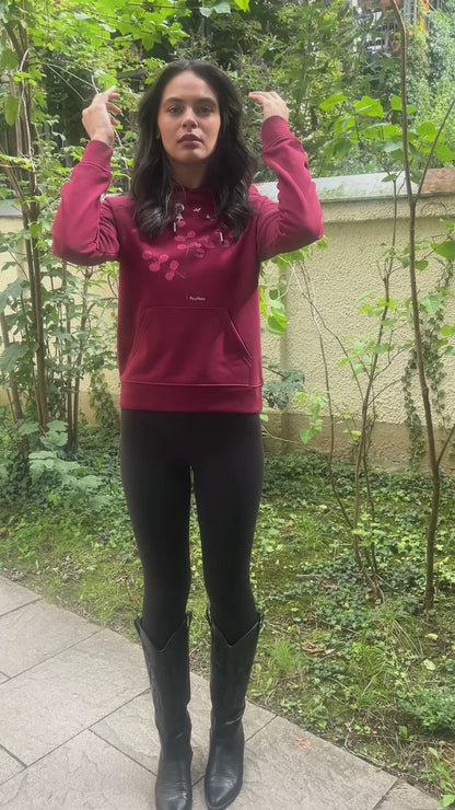Eukalyptusmädchen Hoodie burgundy