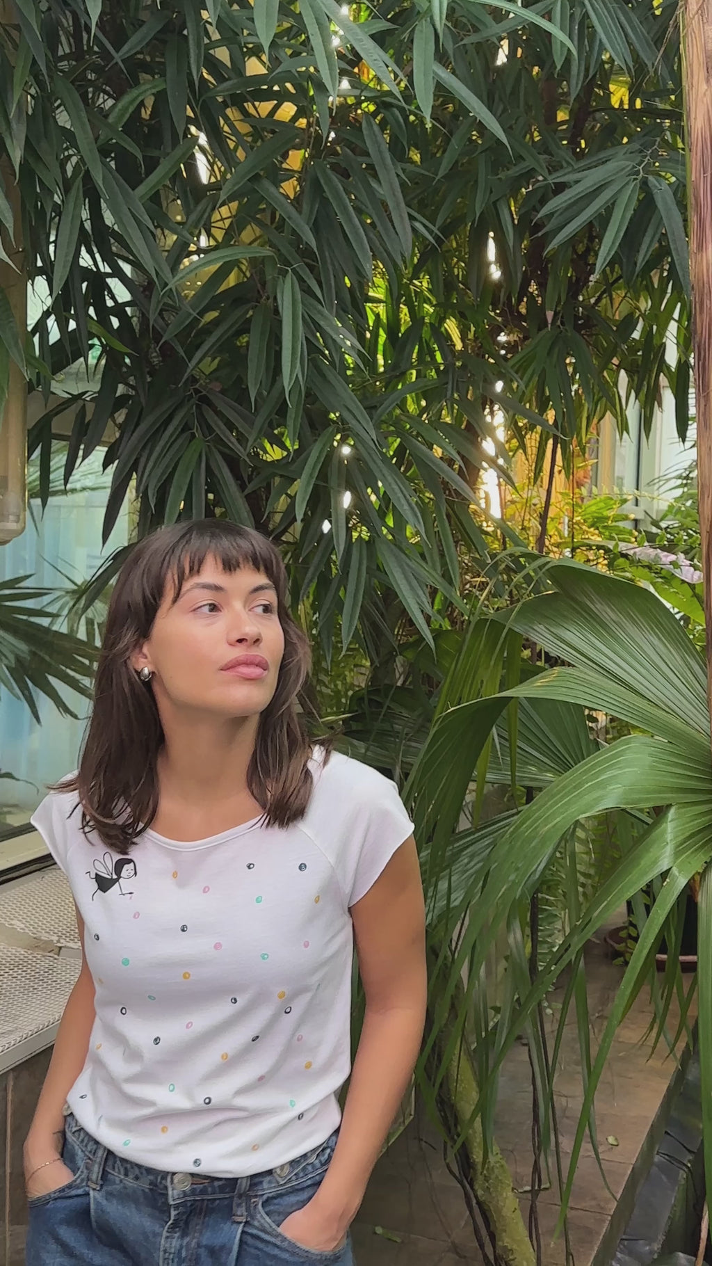 Konfettimädchen Cap Sleeve white