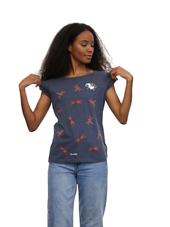 Libellenmädchen Cap Sleeve thundercloud