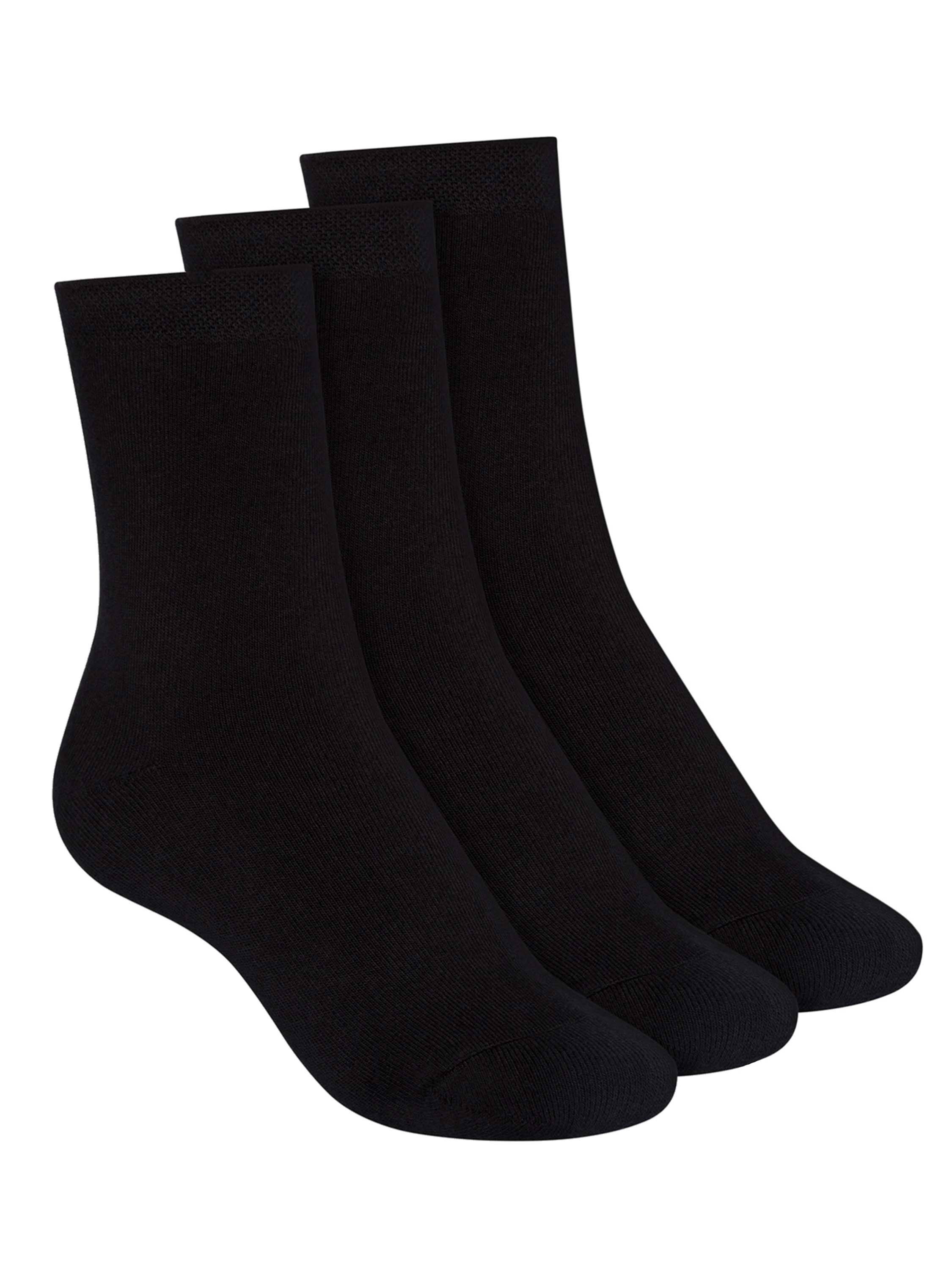 Pack of 3 socks with organic cotton black