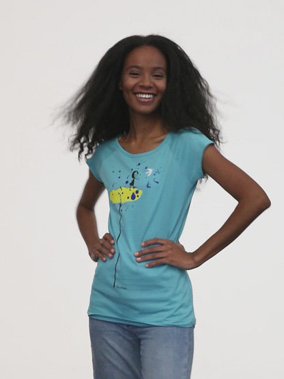 DONATION SHIRT Peace Cap Sleeve neptune 