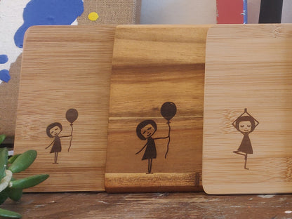 Breakfast board yoga girl acacia