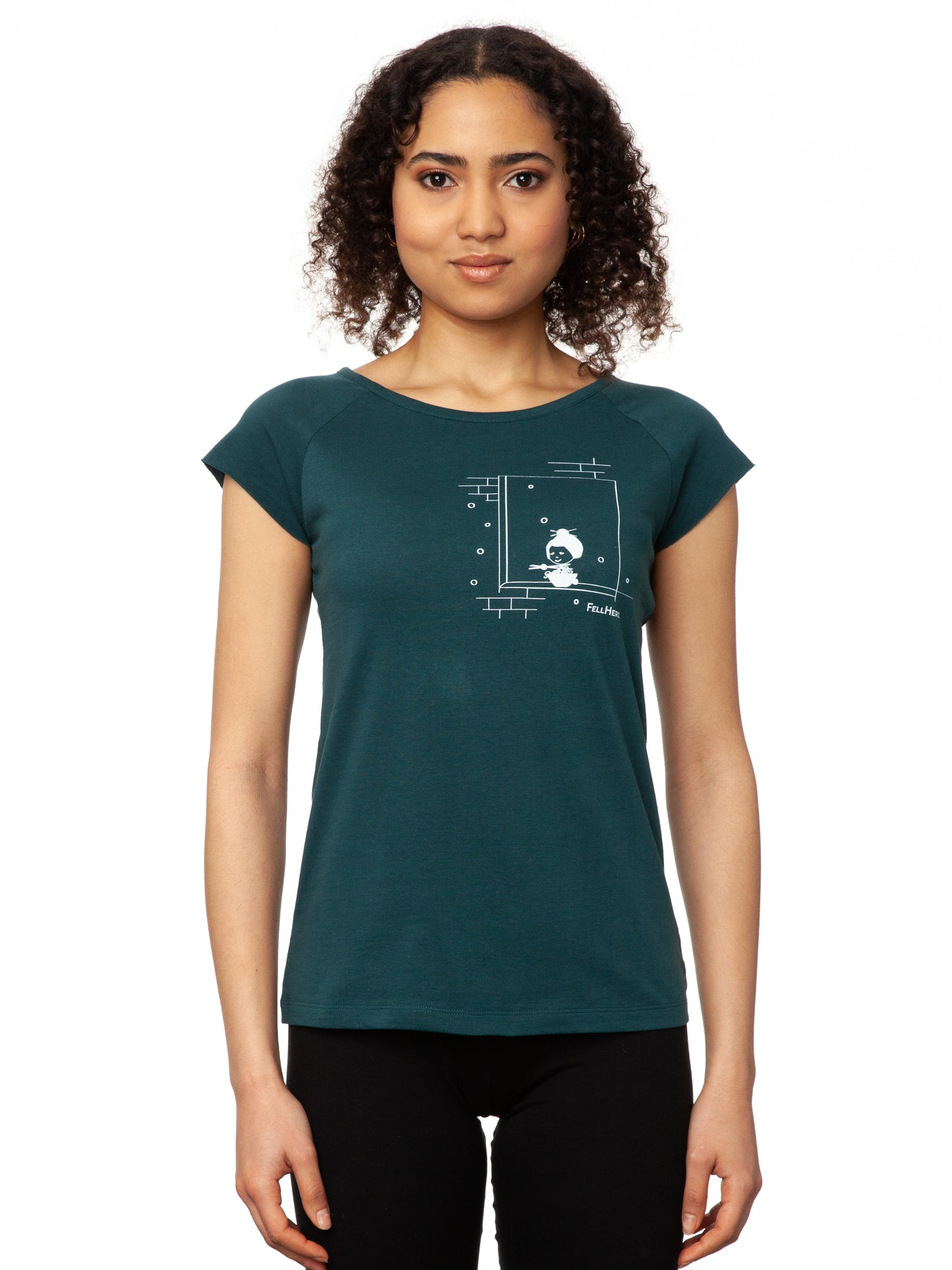 Noodle soup cap sleeve deep teal