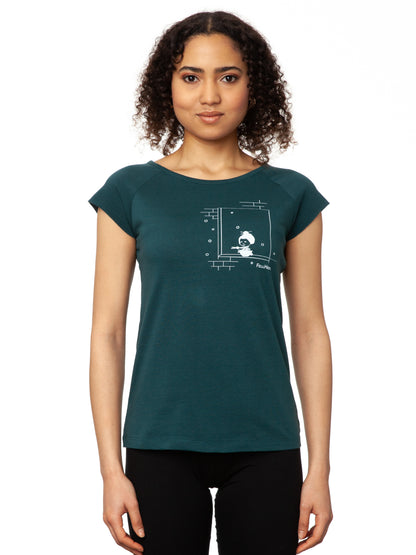 Noodle soup cap sleeve deep teal