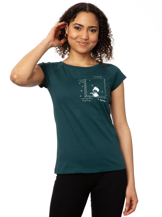 Noodle soup cap sleeve deep teal