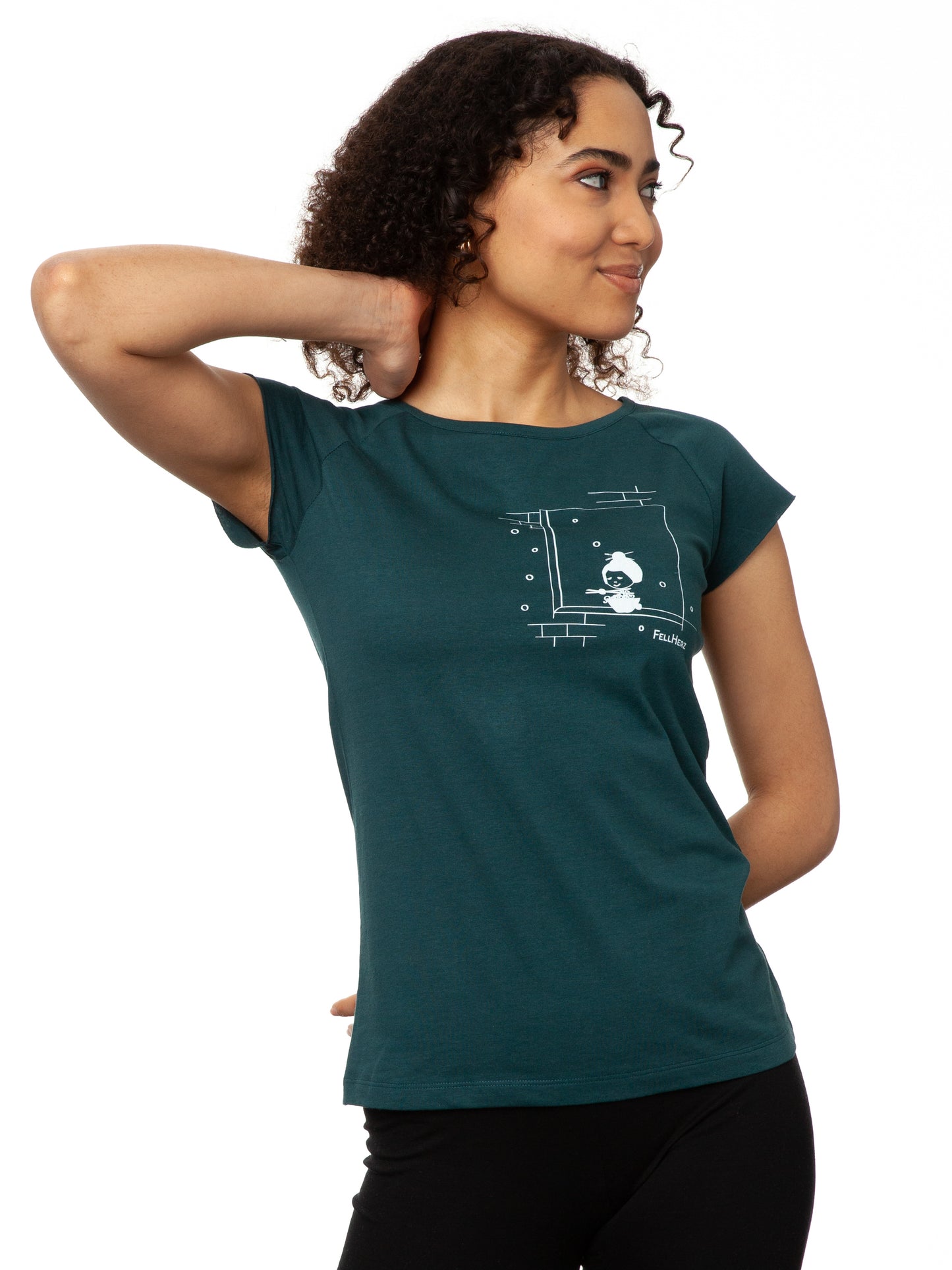 Noodle soup cap sleeve deep teal