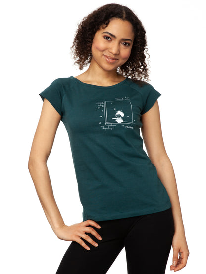 Noodle soup cap sleeve deep teal