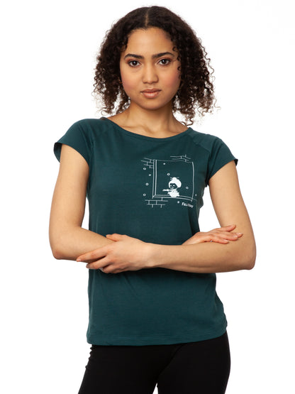 Noodle soup cap sleeve deep teal