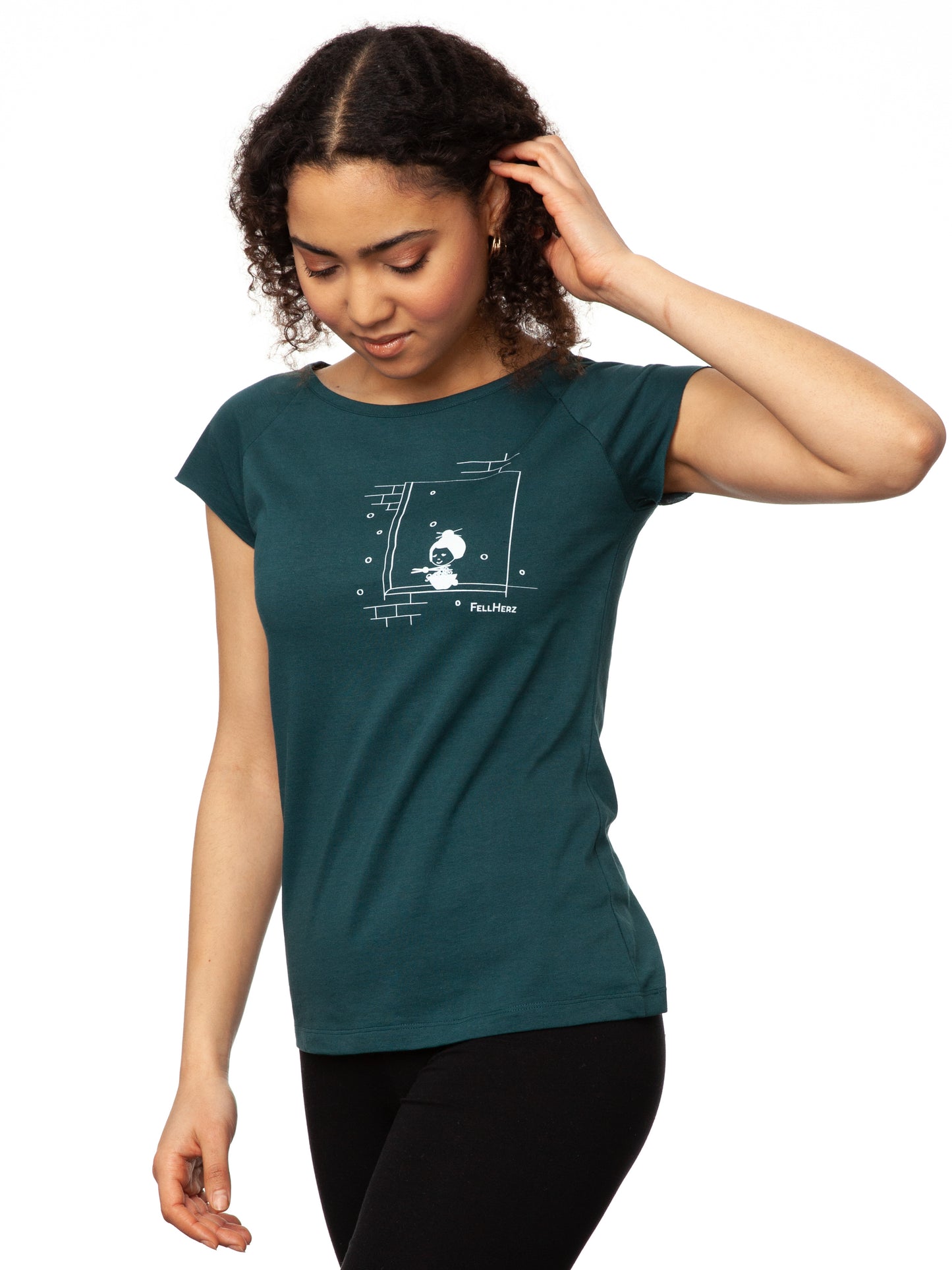 Noodle soup cap sleeve deep teal