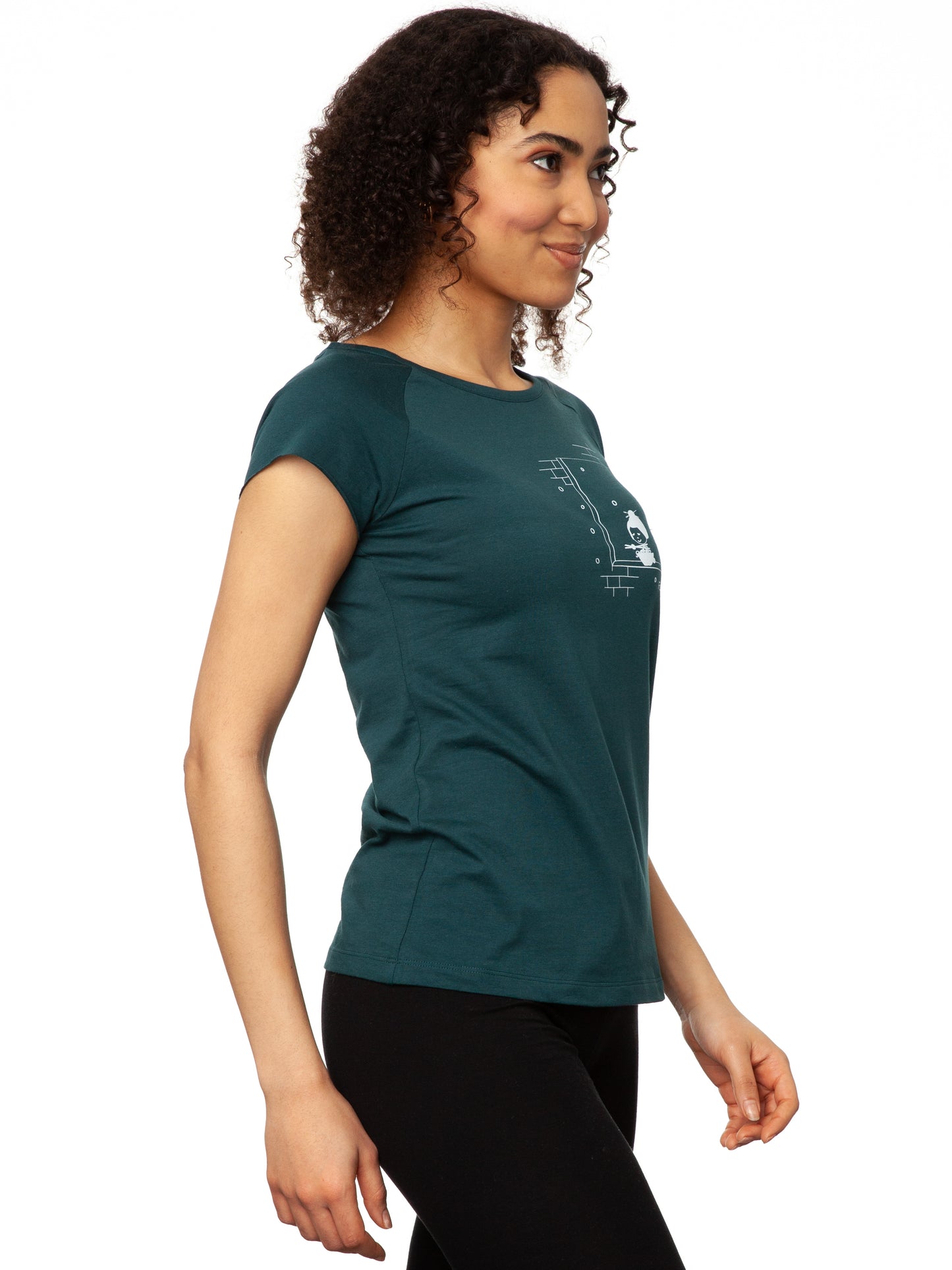 Noodle soup cap sleeve deep teal