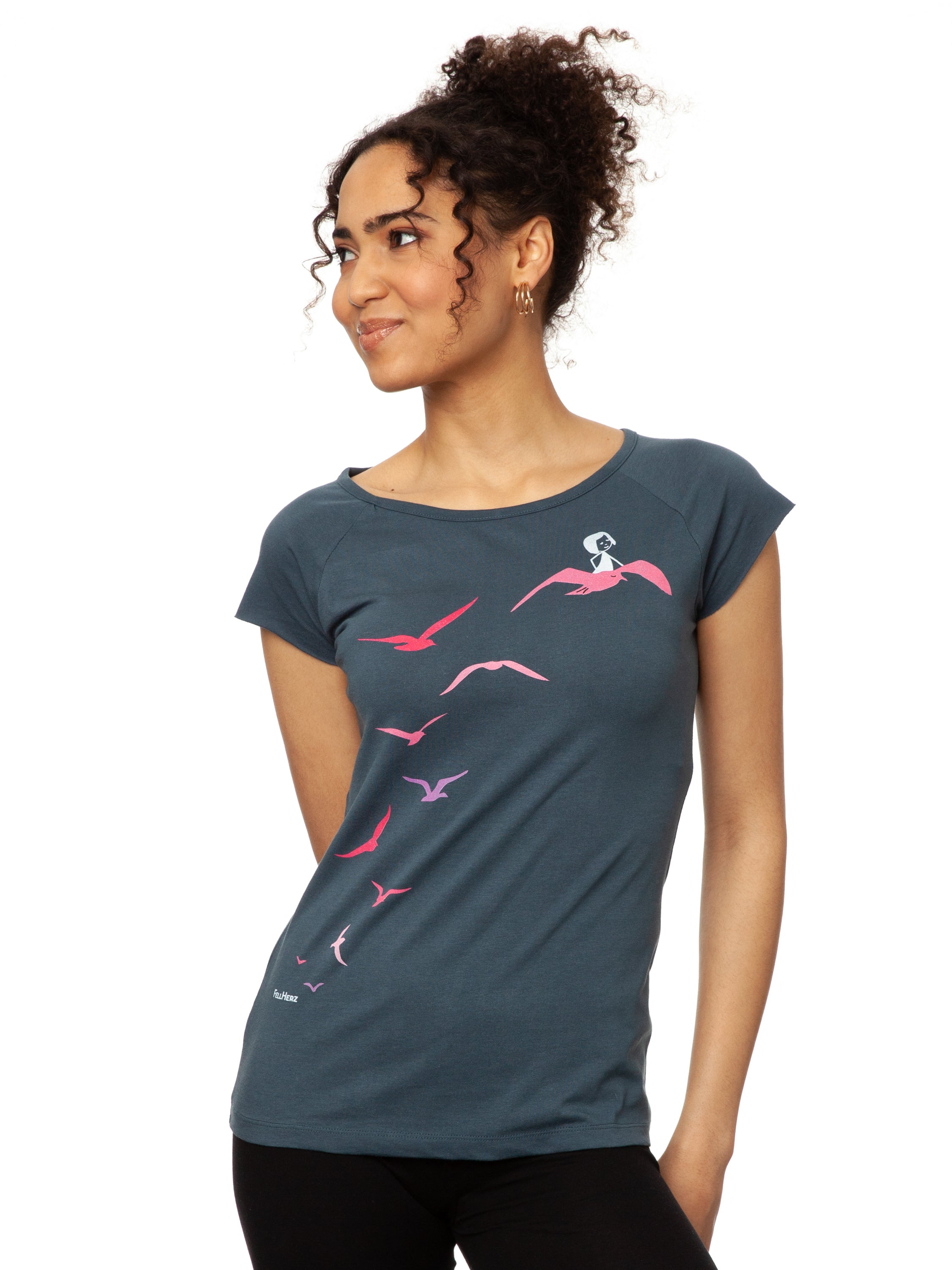 Seagull Flight Cap Sleeve thundercloud 