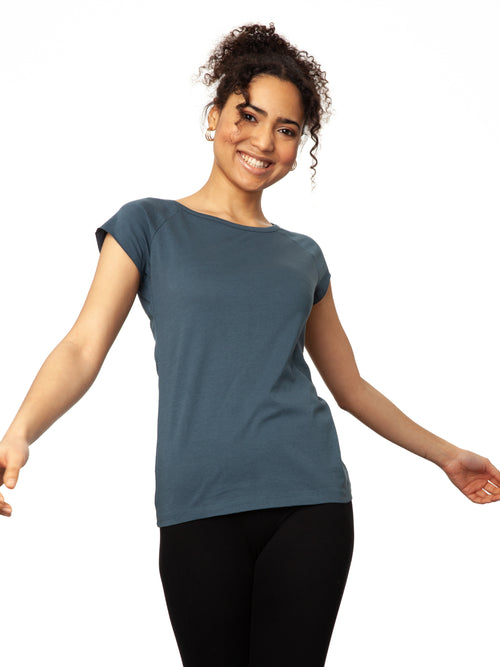 Damen Cap Sleeve T-Shirt in Thundercloud, 100% Bio-Baumwolle – weitere Ansicht