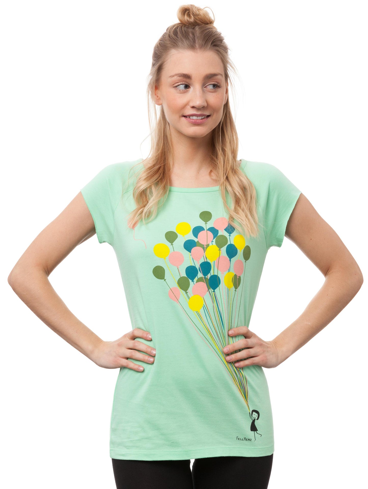 Balloons Girl Cap Sleeve neo mint XL