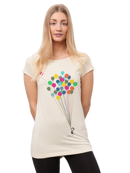 Balloons Girl Cap Sleeve sand