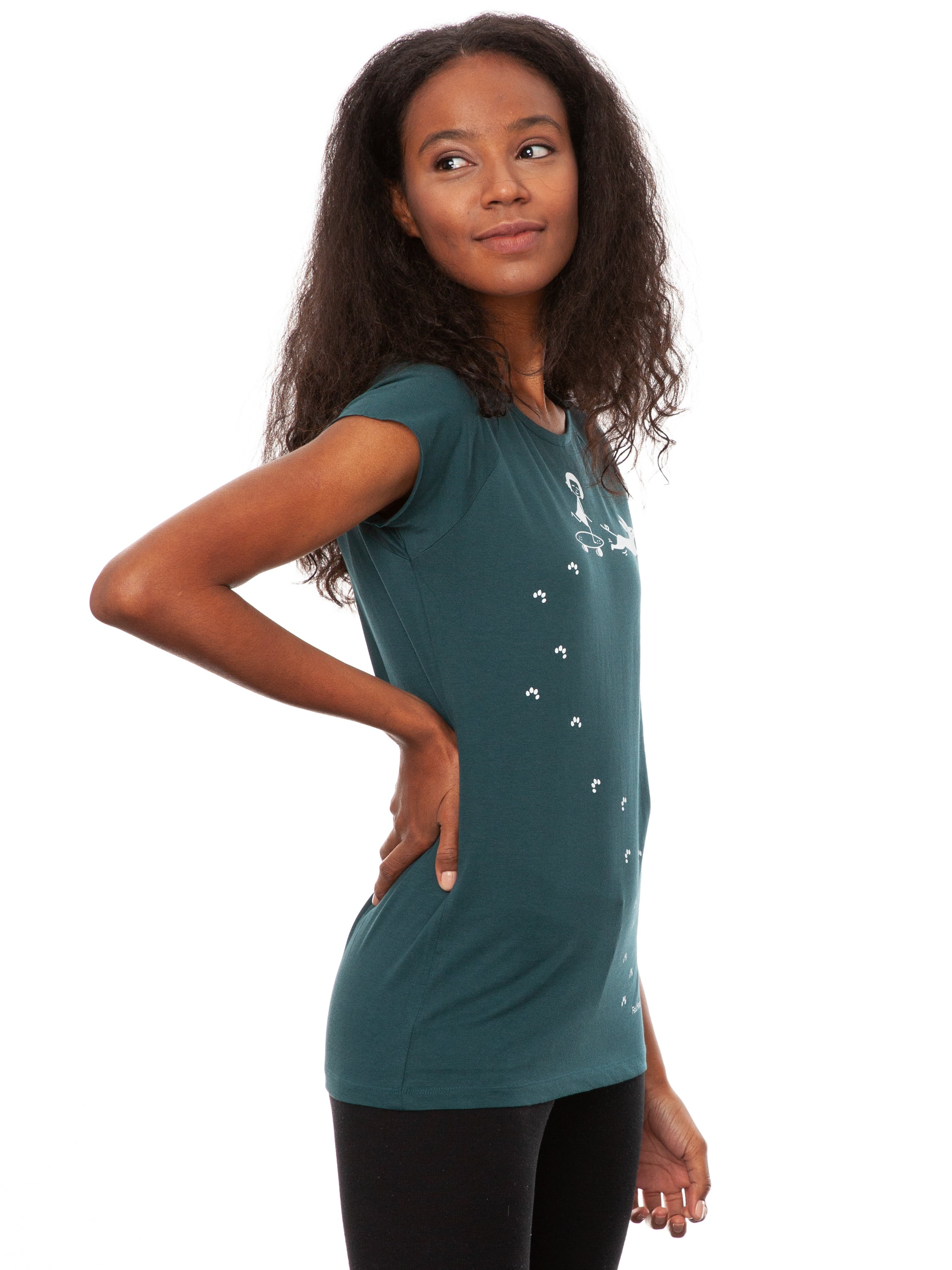 Best Friend Cap Sleeve deepteal size S