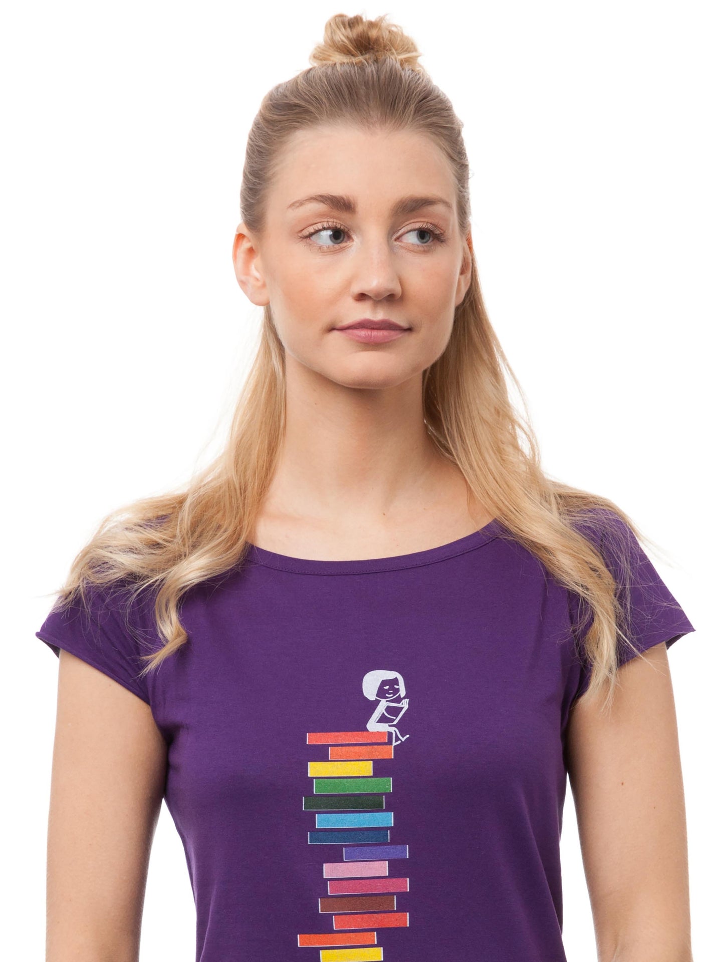 Books Girl Cap Sleeve aubergine S
