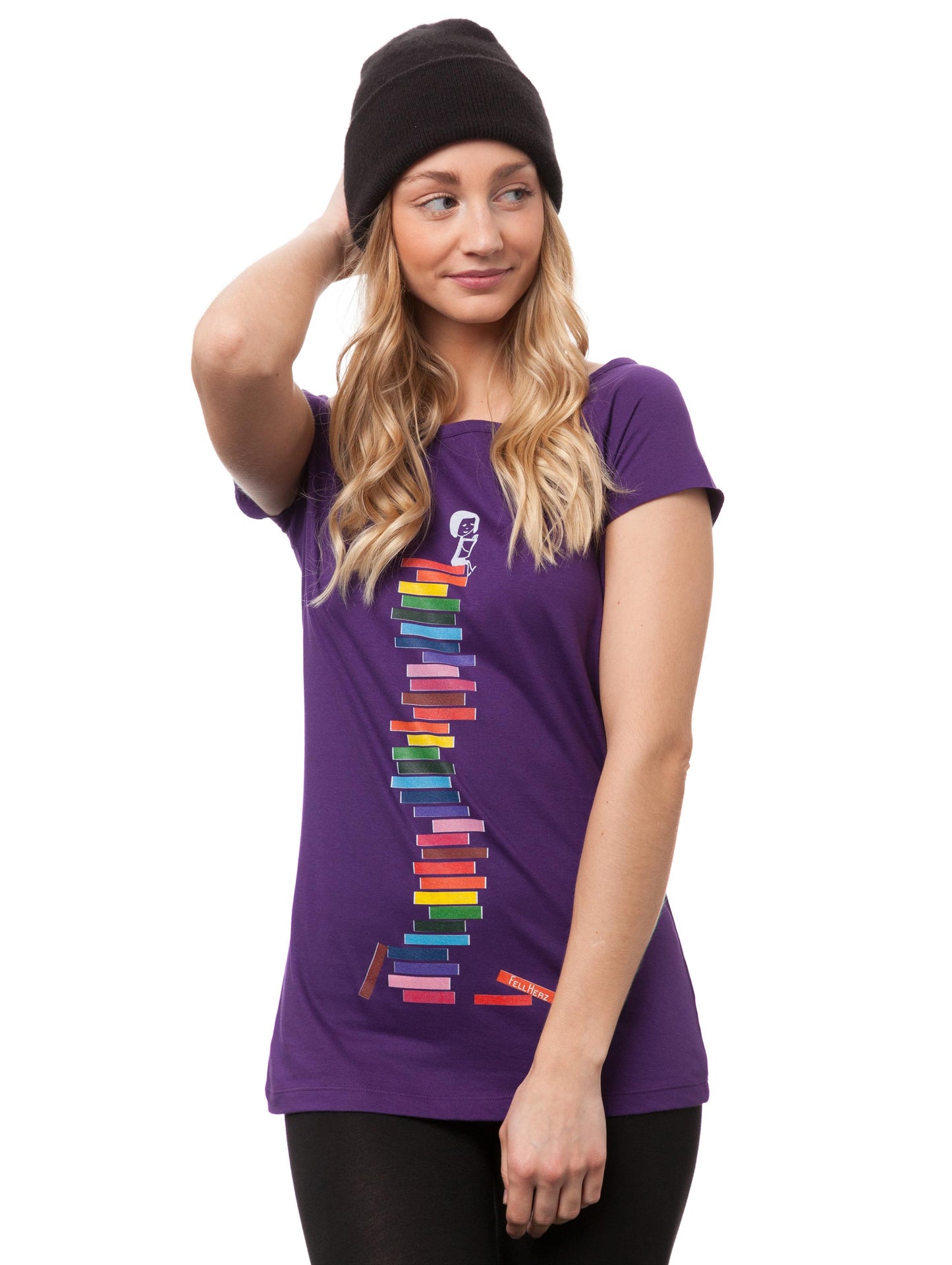 Books Girl Cap Sleeve aubergine S