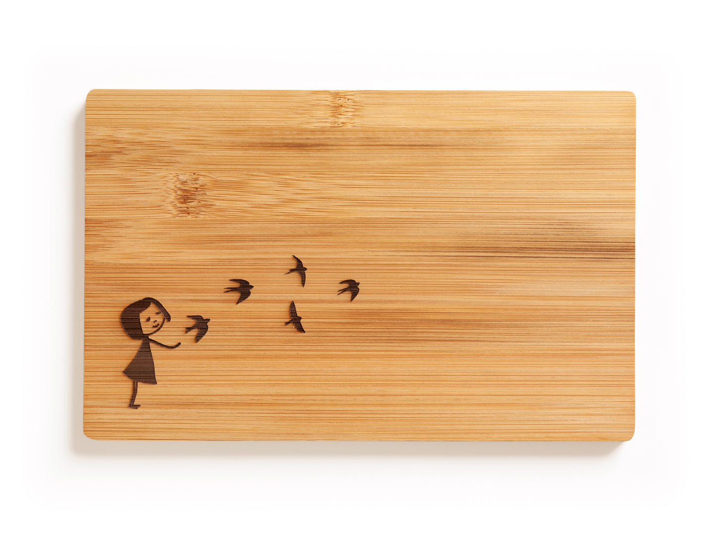 Breakfast Board Swallow Train Bamboo