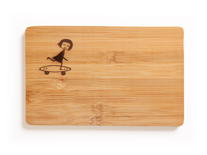Breakfast Board Skating Girl Bamboo