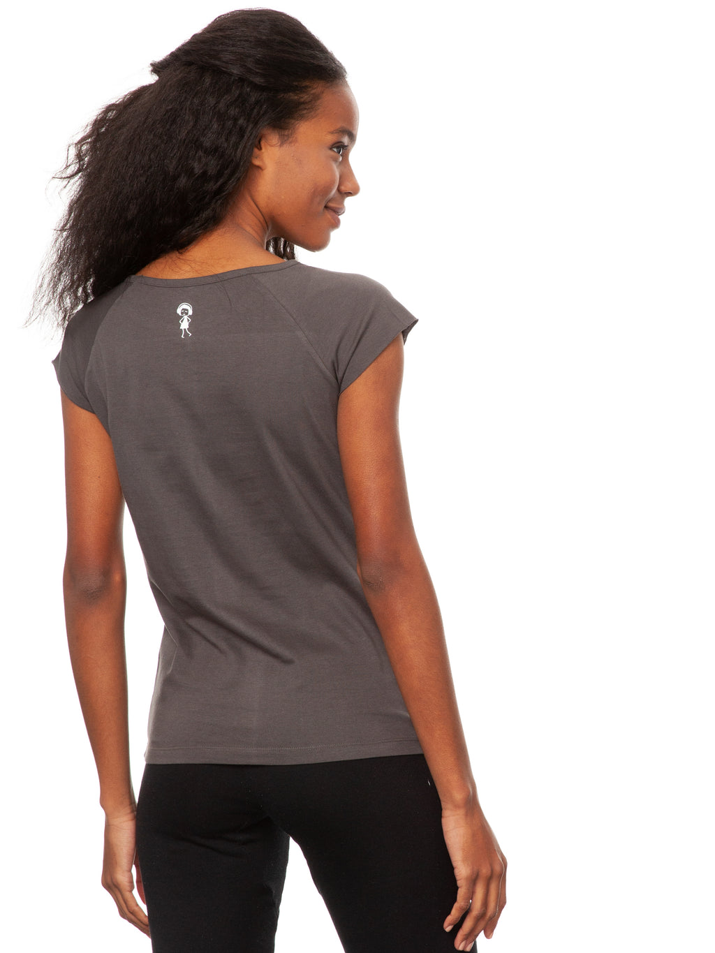Gitarrenmädchen Cap Sleeve dark grey