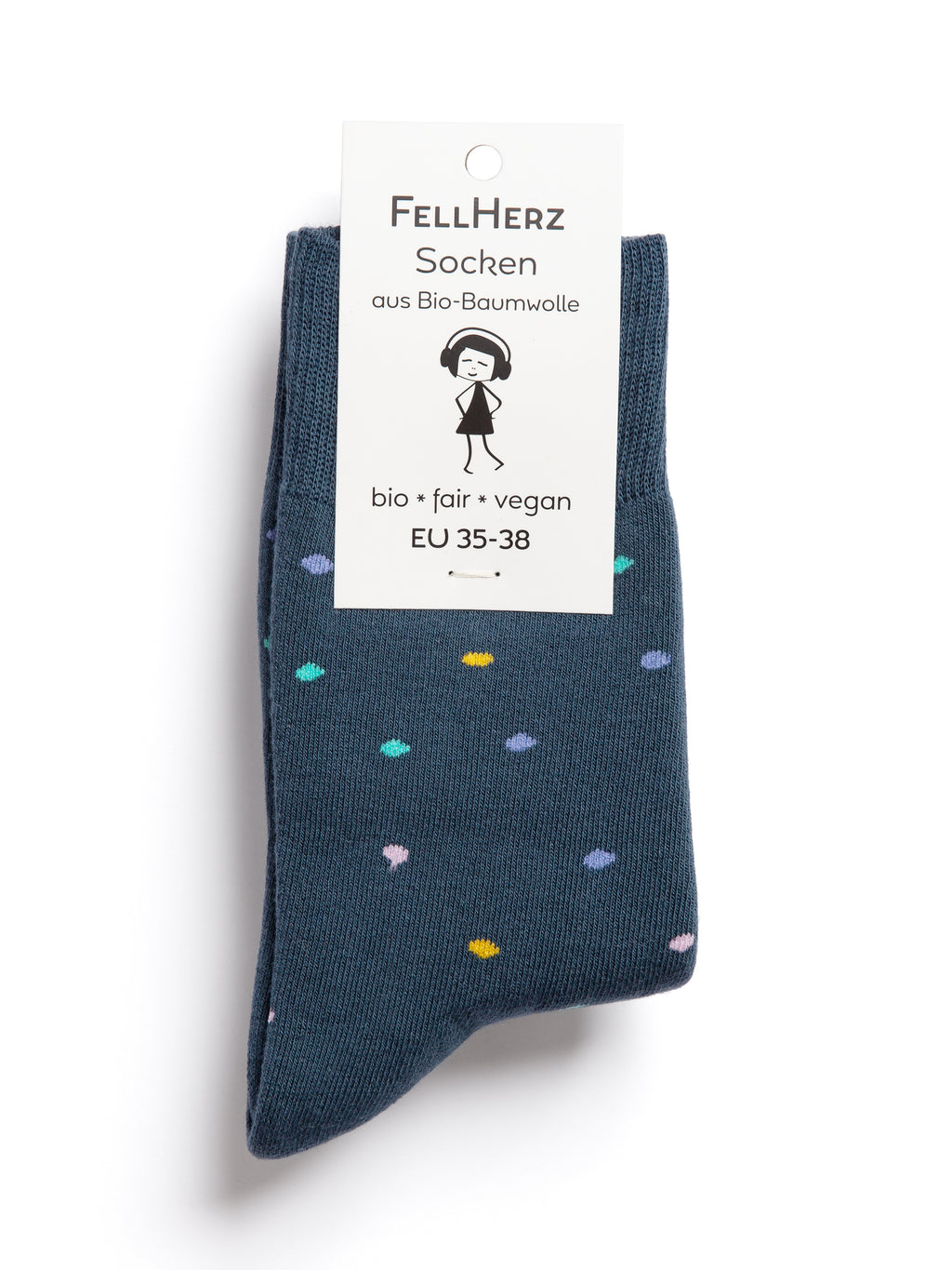 Warm cuddly socks with organic cotton confetti thundercloud