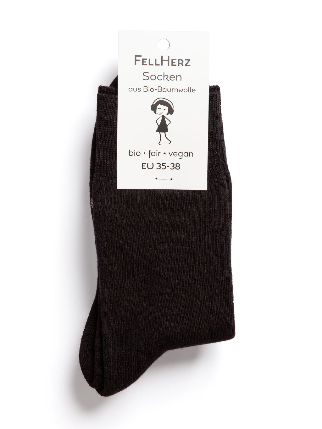 Warme Kuschel-Socken mit Bio-Baumwolle schwarz