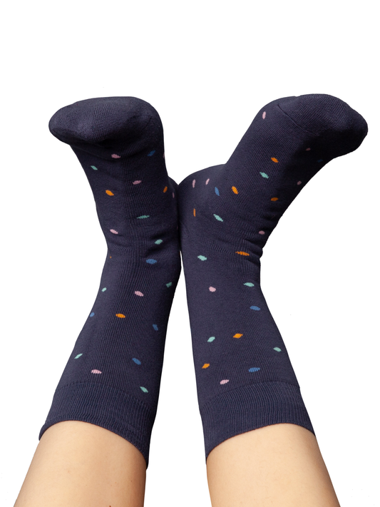 Warm cuddly socks with organic cotton confetti thundercloud