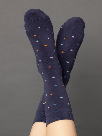 Warm cuddly socks with organic cotton confetti thundercloud