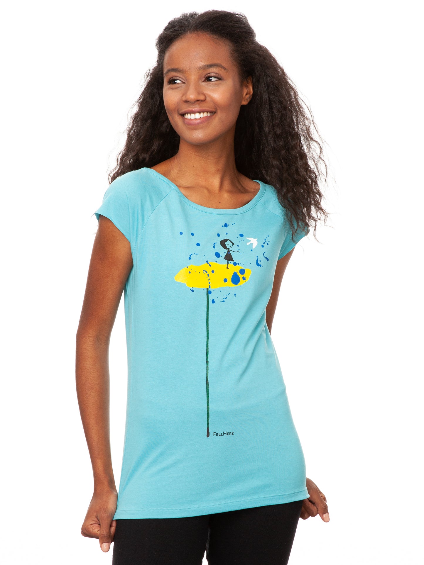 DONATION SHIRT Peace Cap Sleeve neptune 