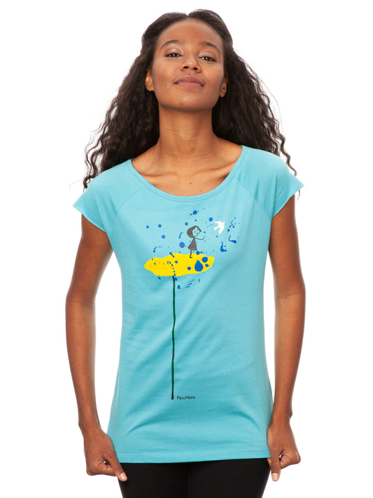 SPENDENSHIRT Peace Cap Sleeve neptune