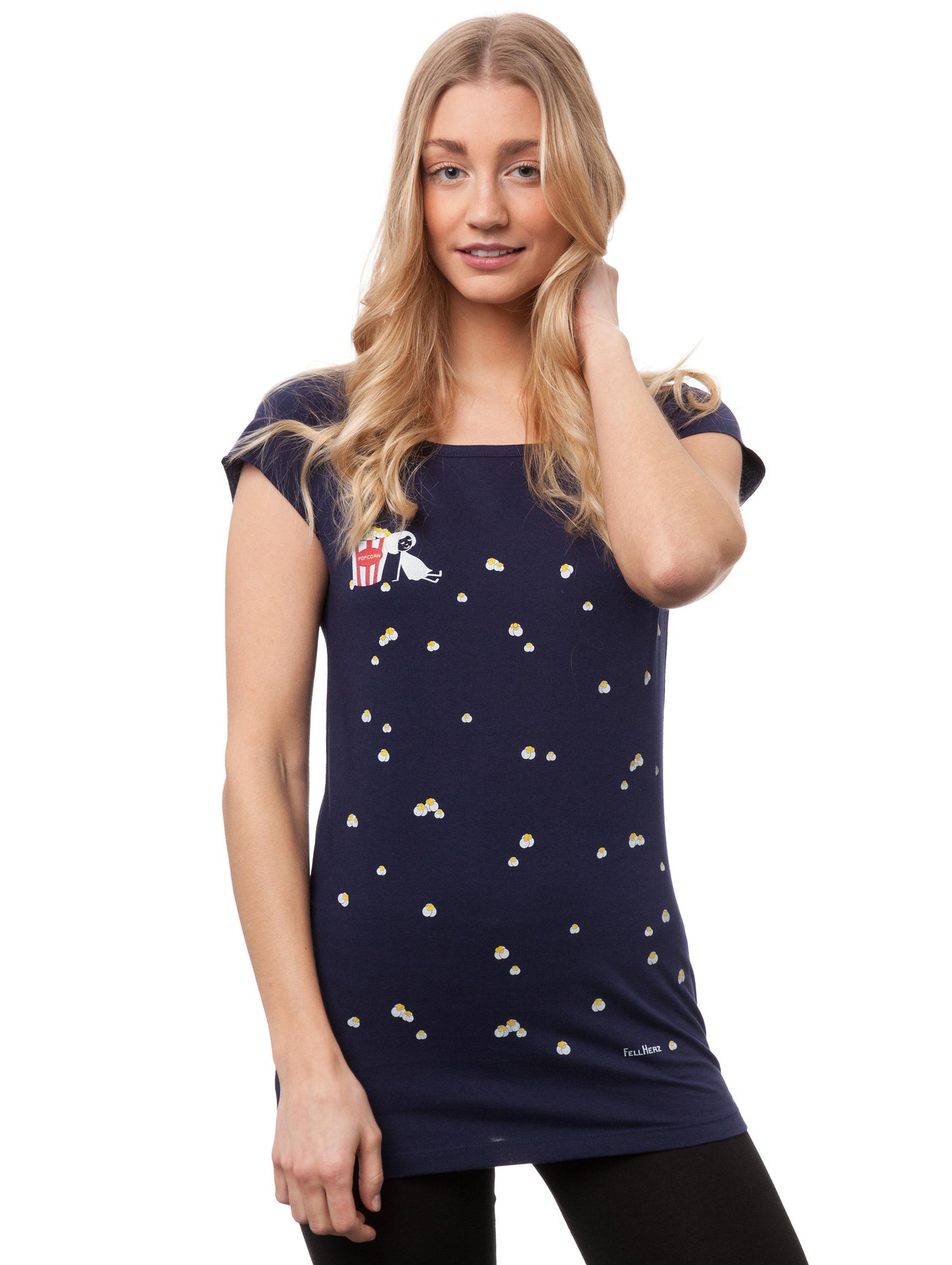 Popcorn girl cap sleeve midnight size M 