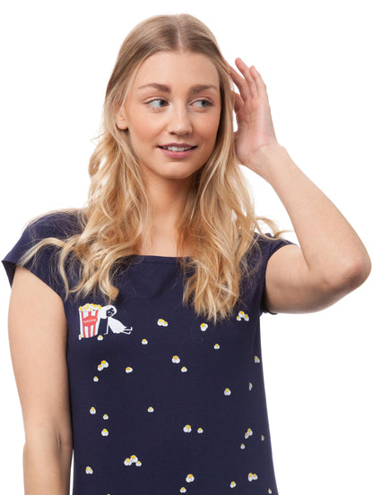 Popcorn girl cap sleeve midnight size M 