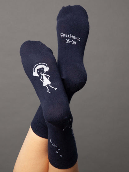 Pack of 6 socks with organic cotton mix anchor midnight and black