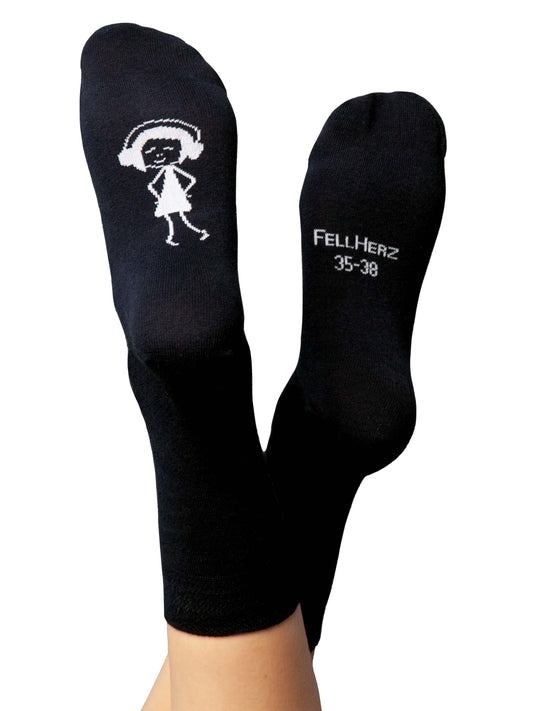 Socken mit Bio-Baumwolle schwarz