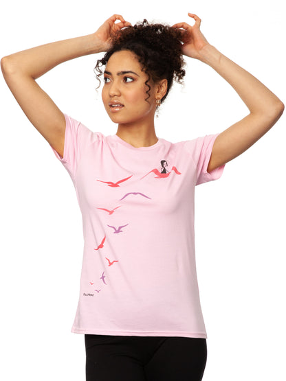 Seagull Flight T-Shirt pink
